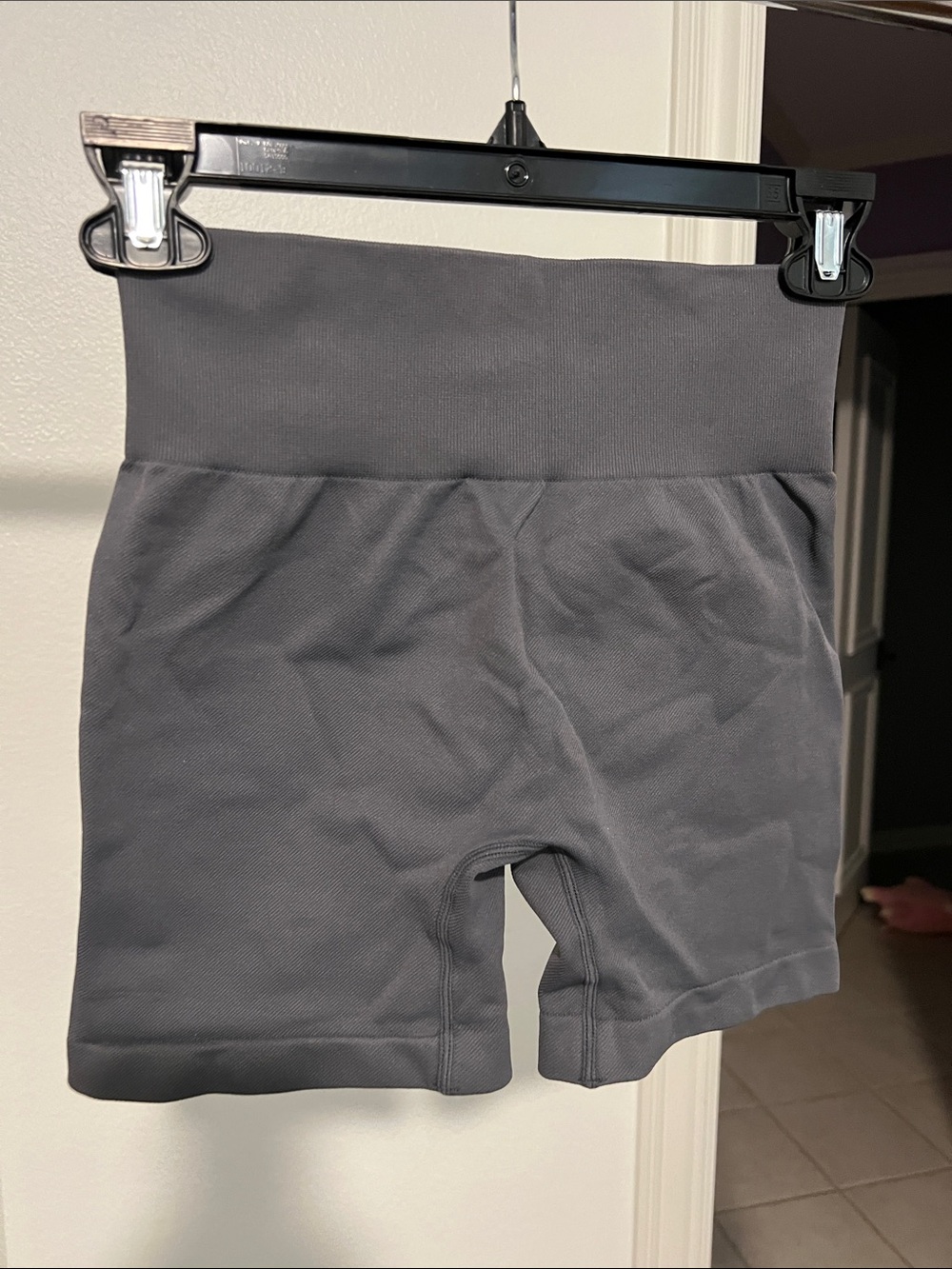OQQ High-Waist Women's Gray Bike Shorts size small